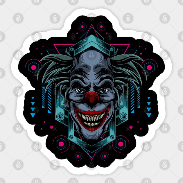 creepy clown Sticker by sugiartoss_